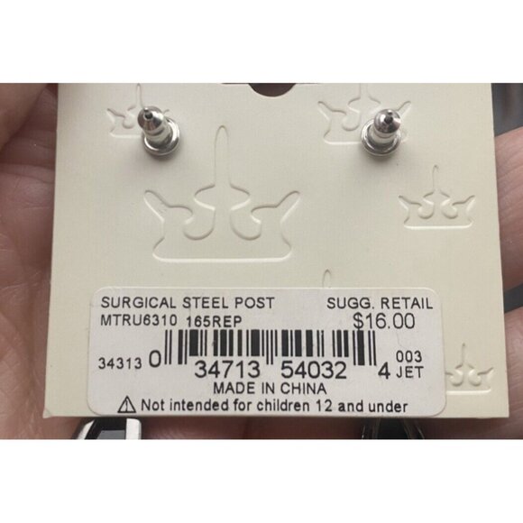 Lot of 3 Earrings NWT Silver Tone Trifari Design Connection Style & Co Pierced - Picture 5 of 9